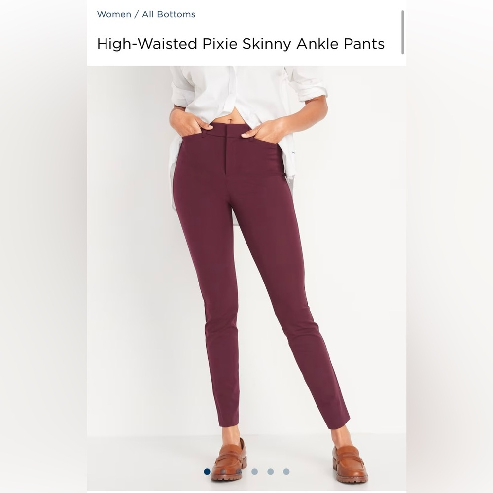NWT Old Navy Women’s HighWaisted Pixie Skinny Ankle Pants Size 6 Raisin Arizona